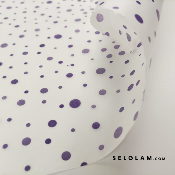 white silk paper with dots print